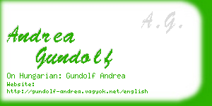 andrea gundolf business card